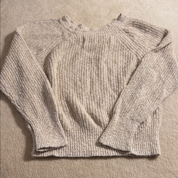 💥3/$20 Free People Textured Beige Sweater - Picture 2 of 4
